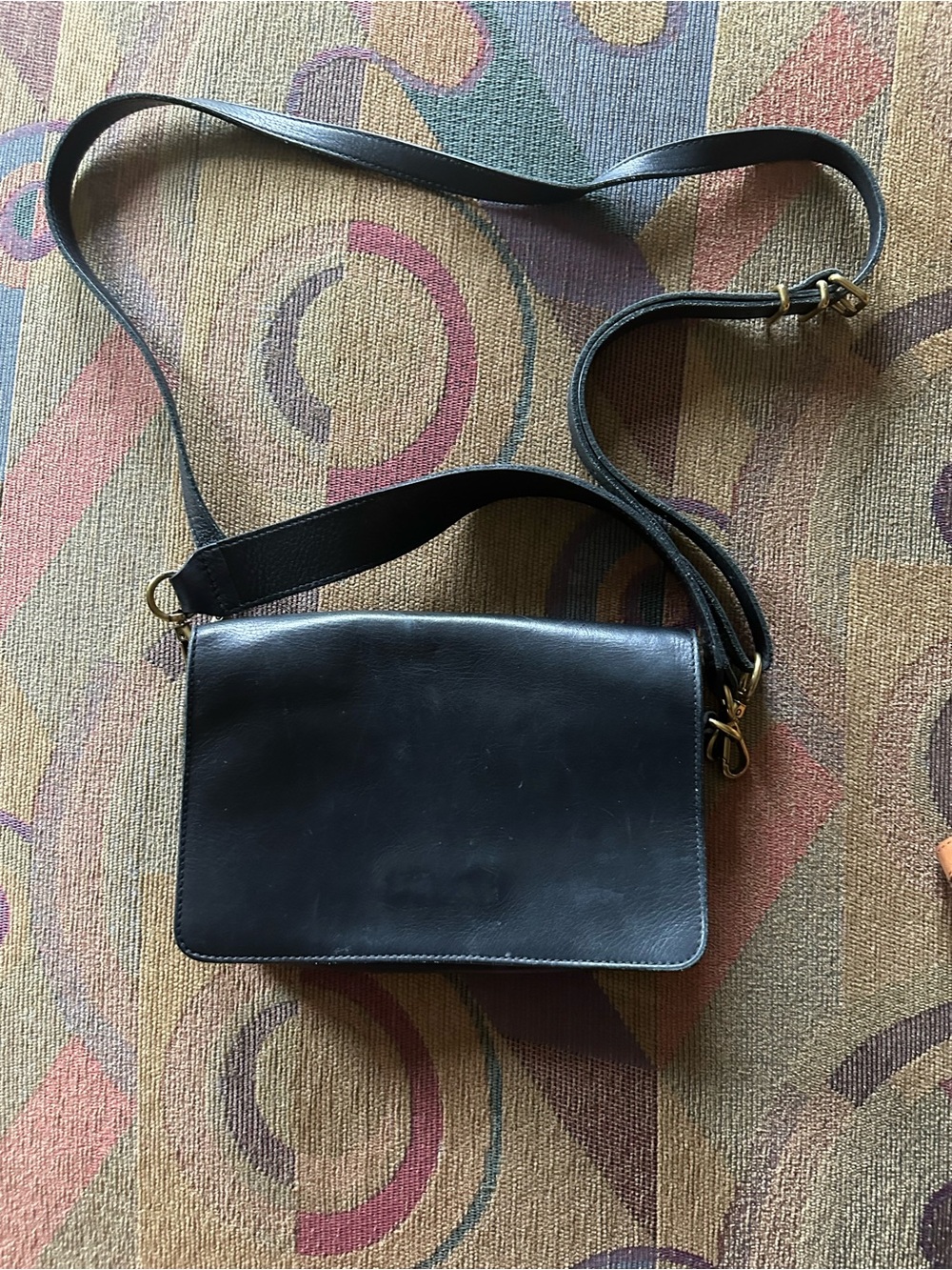 Madewell Black Leather Crossbody Bag